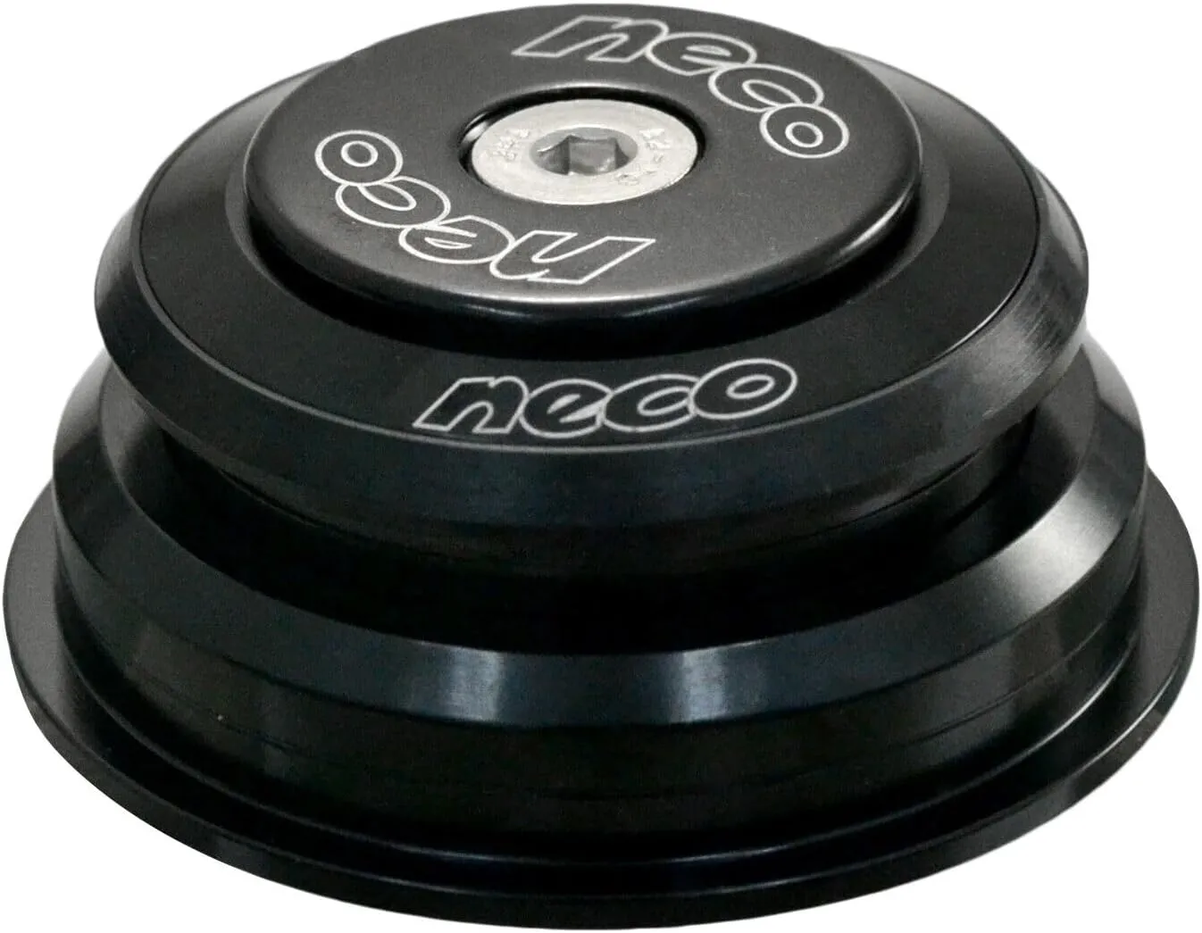 NECO 1-1/8""-1-1/2"" Semi-Integrated Threadless Headset 5.4mm Top Cone, NC2868, Black