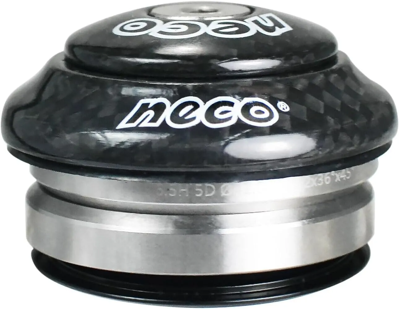 NECO Carbon Full Integrated 1-1/8" Threadless Headset 8.5mm Top Cone, Black, NC2872