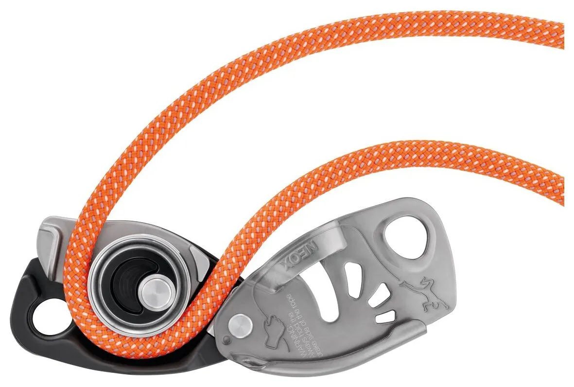 Neox Belay Kit - licht grijs, halfautomaat met safebiner