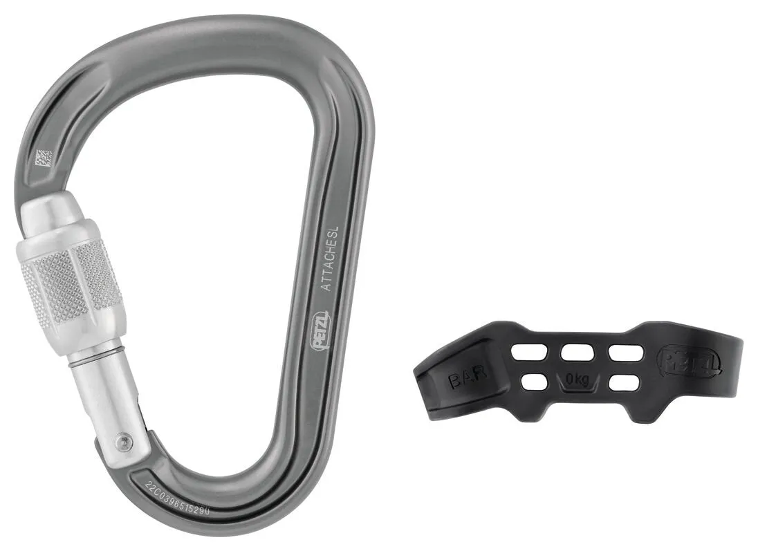 Neox Belay Kit - licht grijs, halfautomaat met safebiner