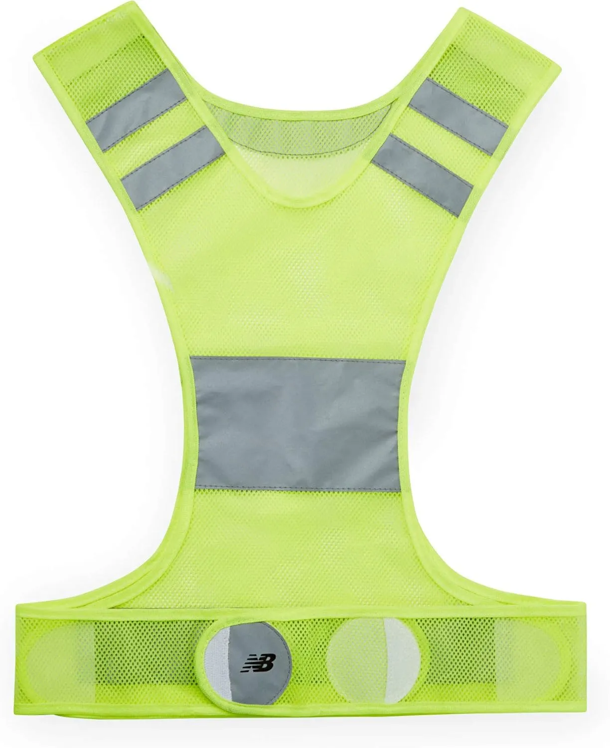New Balance Reflective Vest - Safety Reflector Gear High Visibility Shoulder Straps & Belt for Night Time Running/Jogging, Walking, Cycling/Bike for Women, Men, Kids, Green