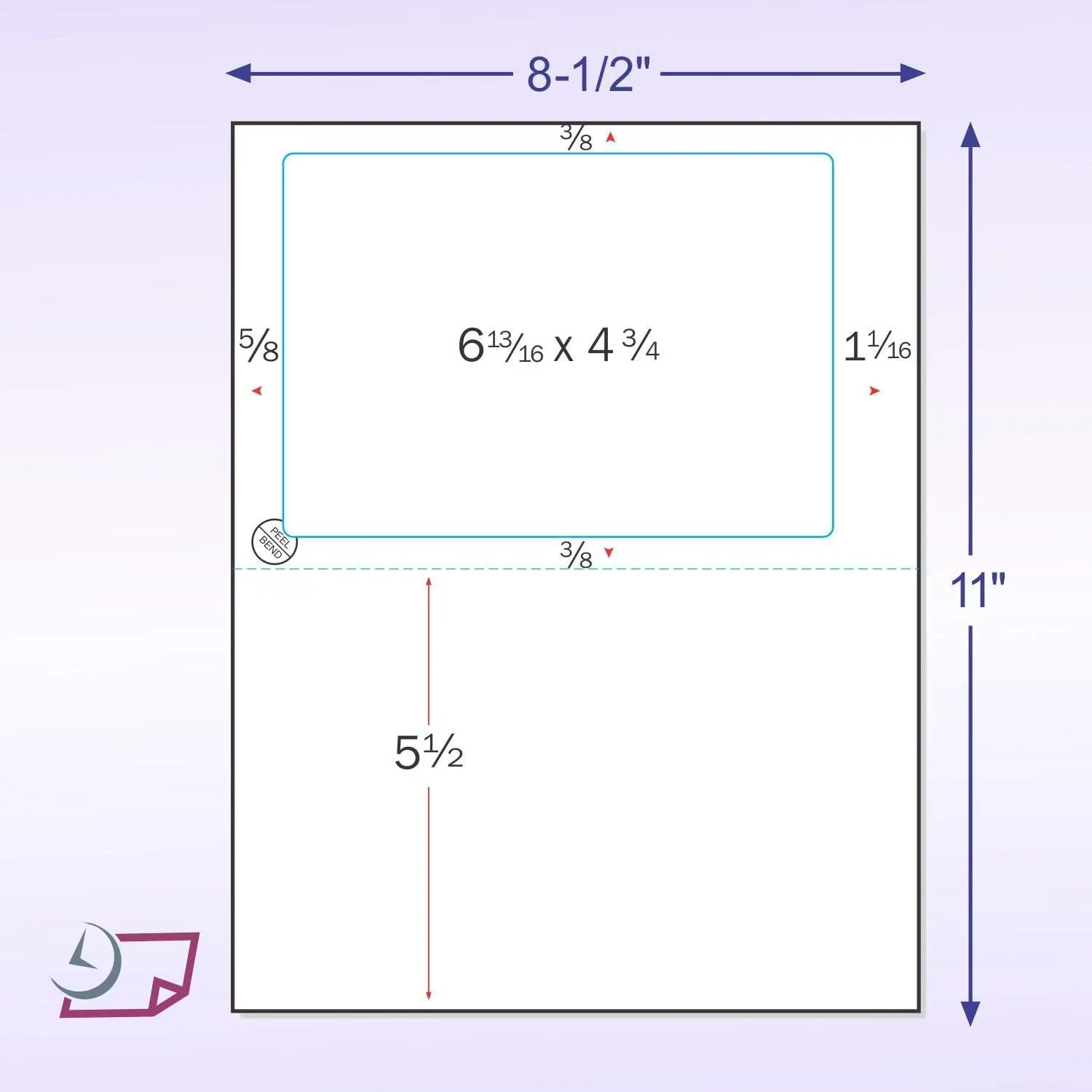 NextDayLabels - Click Ship Integrated Sticker with Tear Off Receipt, Designed for Printing Online Labels. 8-1/2"x11" with one Label 6.8125" x 4.75", Use for USPS, Ebay, Paypal, Etsy, ETC. (50 Labels)