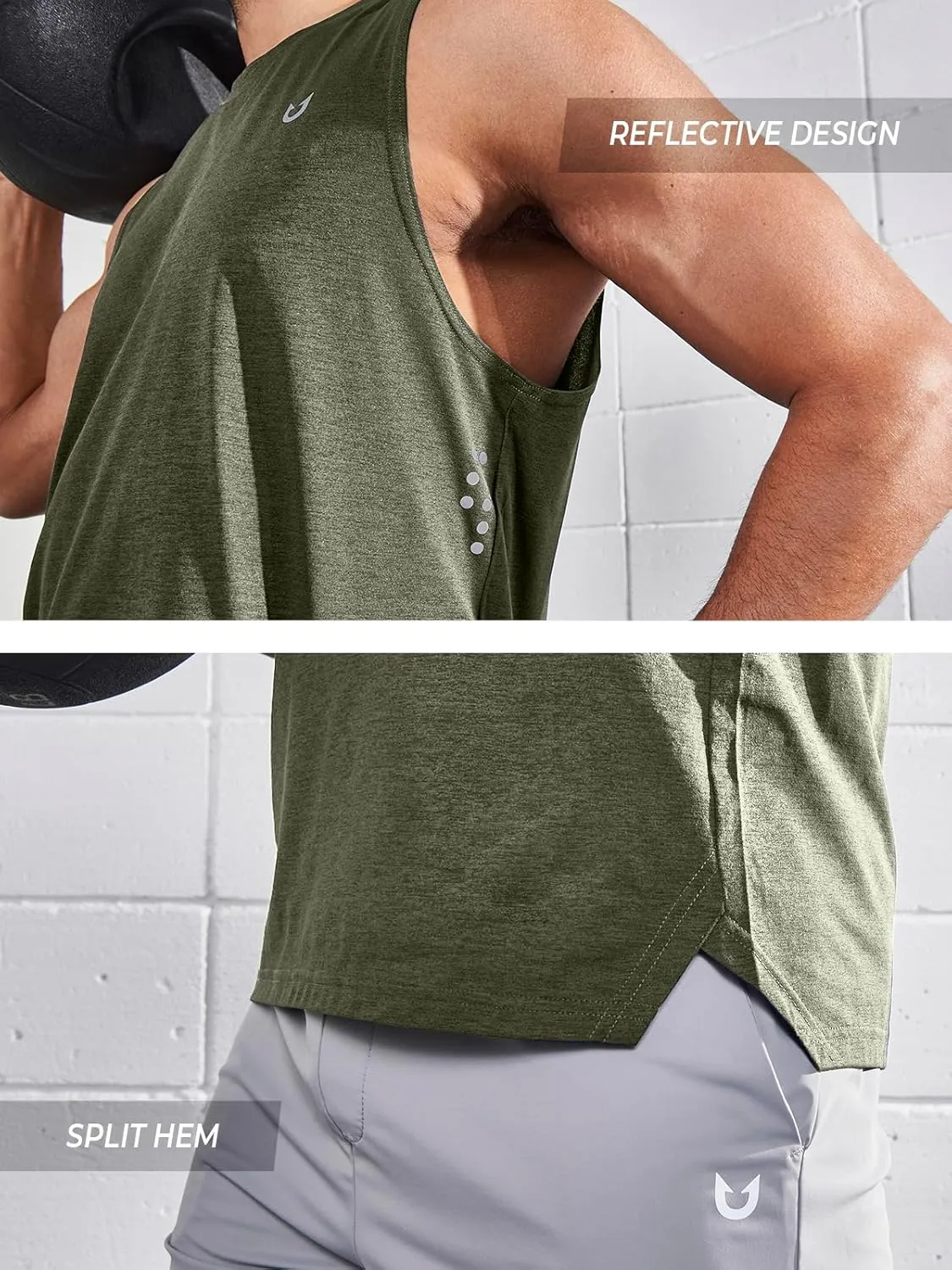 NORTHYARD Men's Workout Tank Tops Quick Dry Running Shirts Sleeveless Muscle Shirts Athletic Training Sports