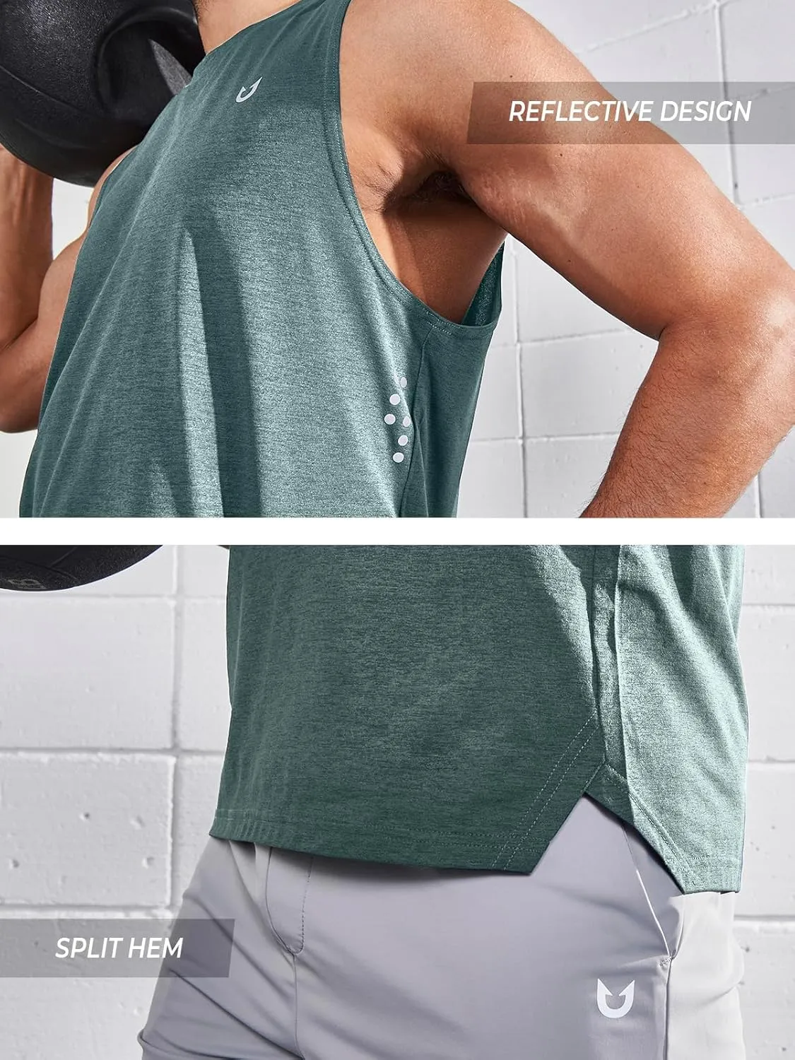 NORTHYARD Men's Workout Tank Tops Quick Dry Running Shirts Sleeveless Muscle Shirts Athletic Training Sports