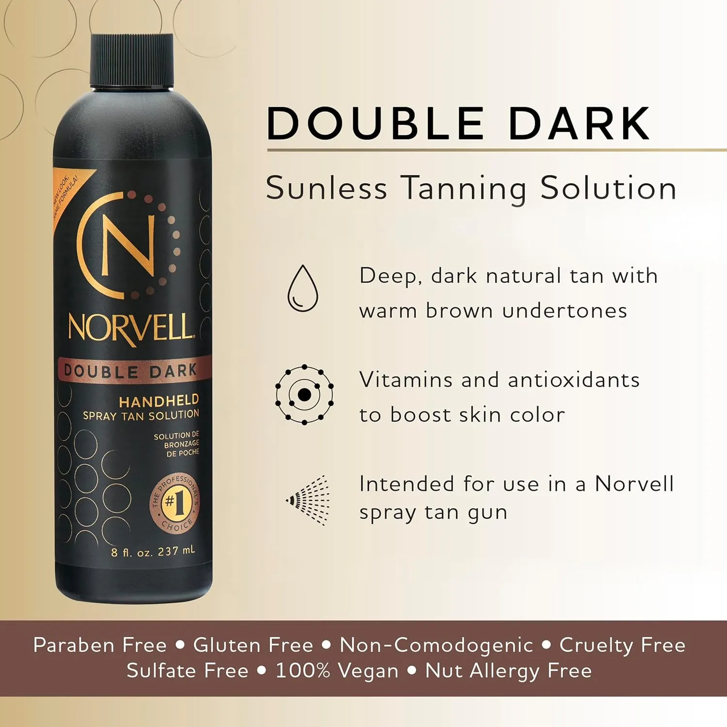 Norvell Premium Sunless Tanning Solution - Double Dark, 8 fl.oz.