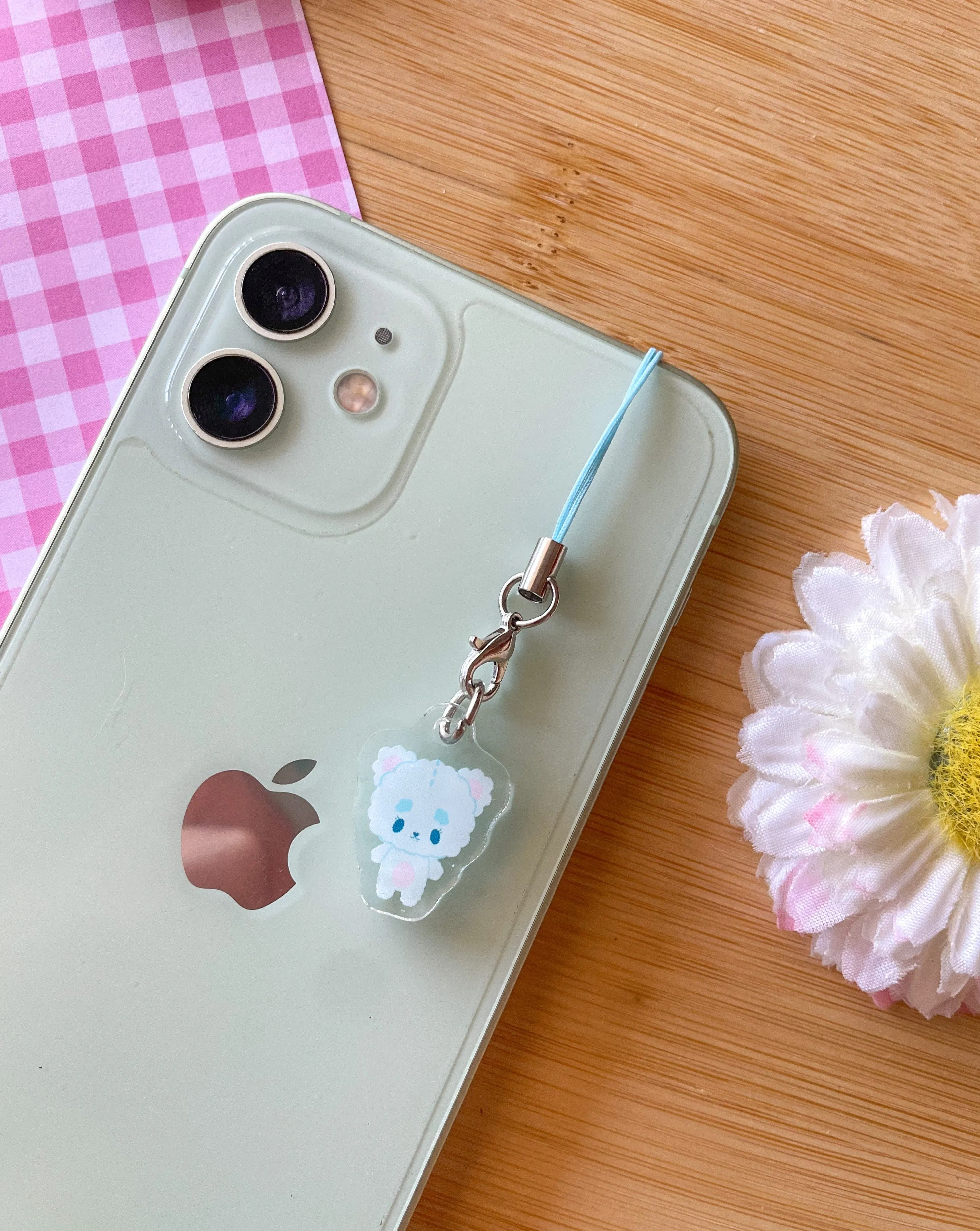 Nube the Blue Bear Phone Charm