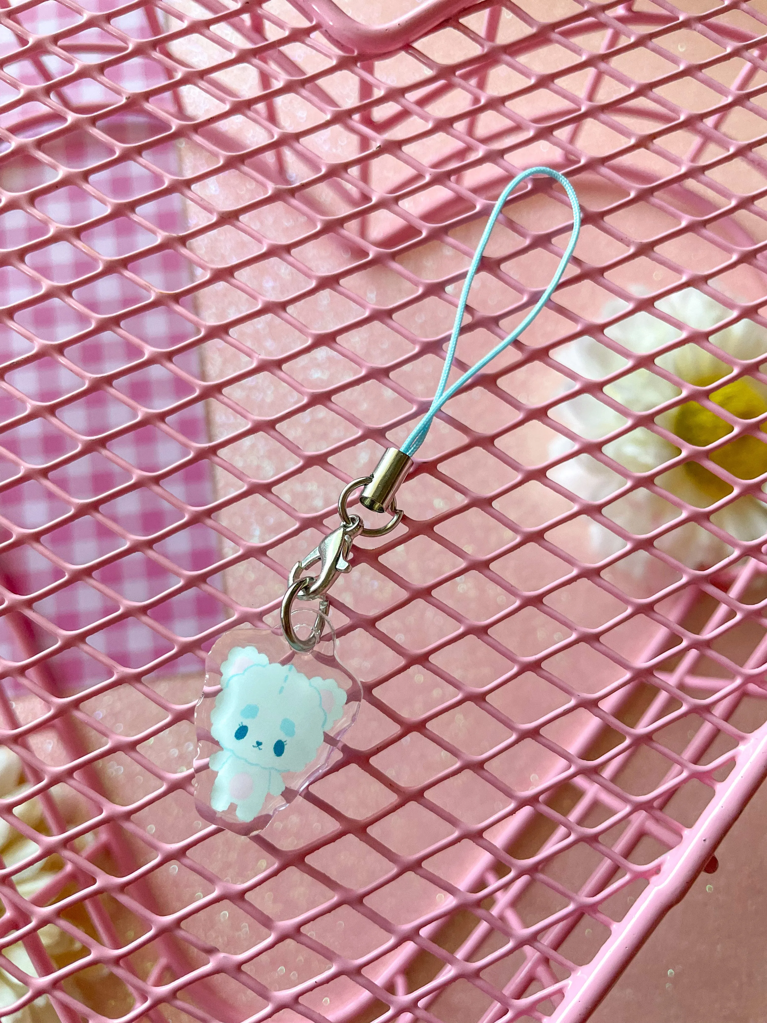 Nube the Blue Bear Phone Charm