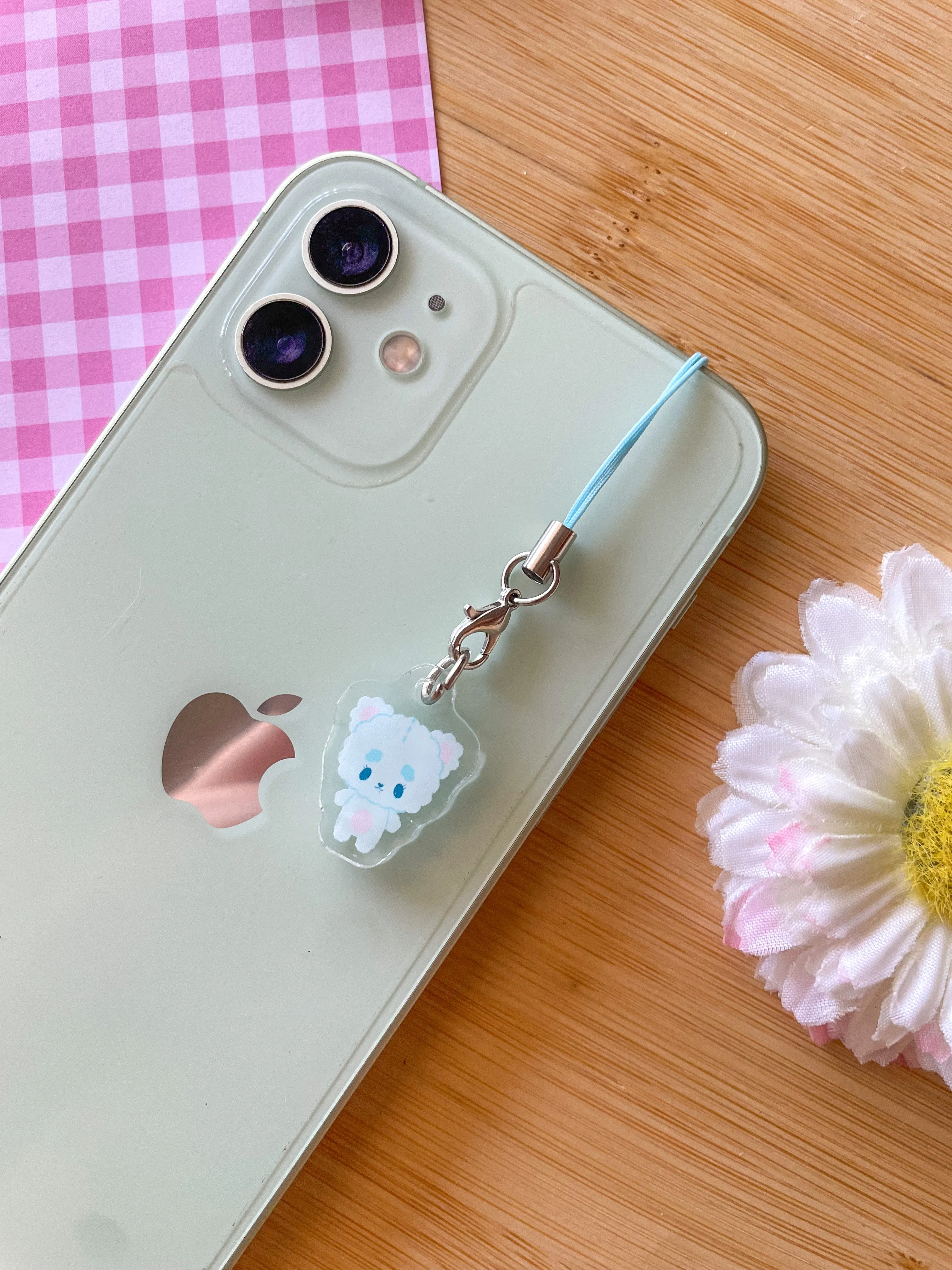 Nube the Blue Bear Phone Charm