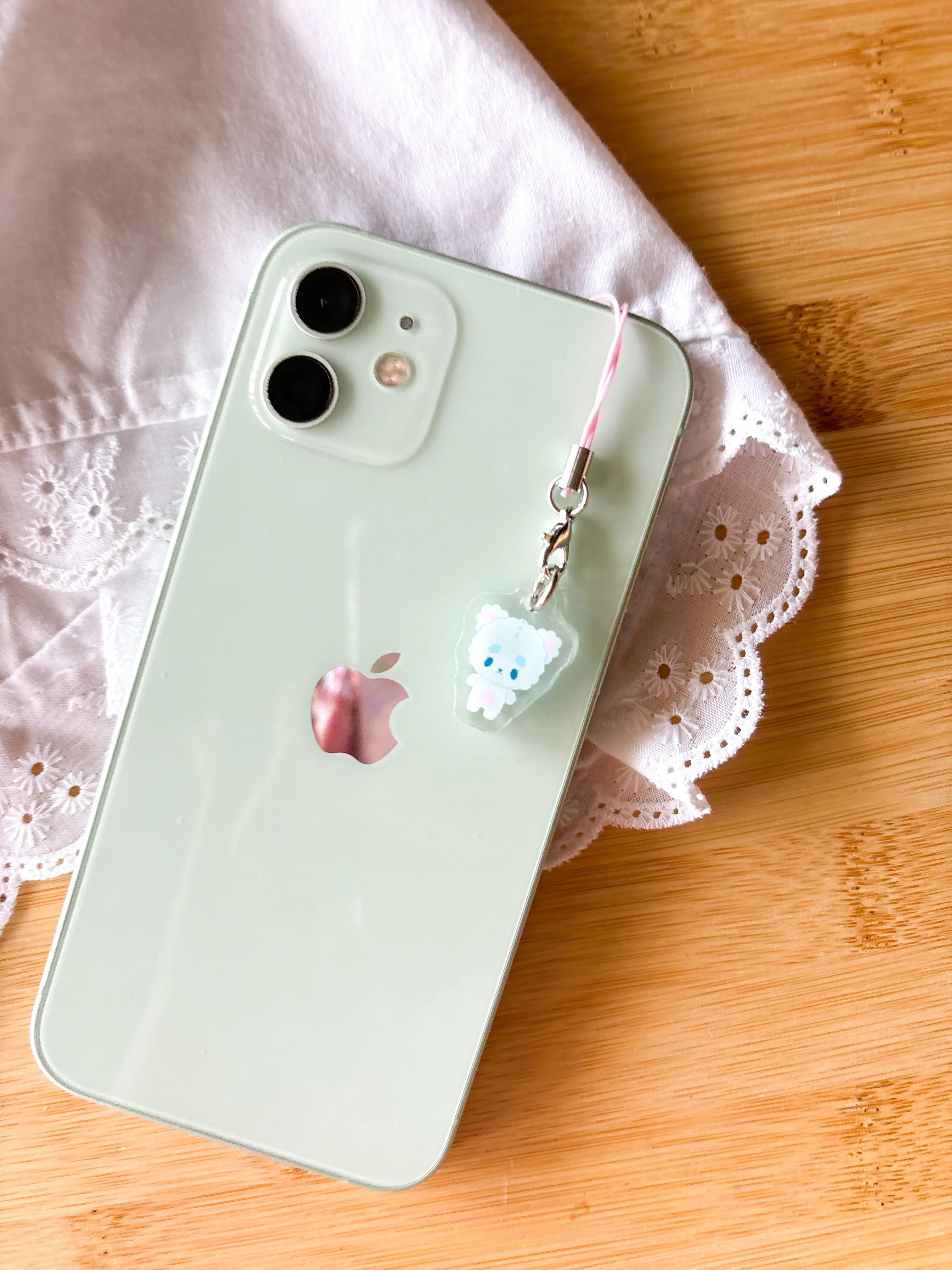 Nube the Blue Bear Phone Charm