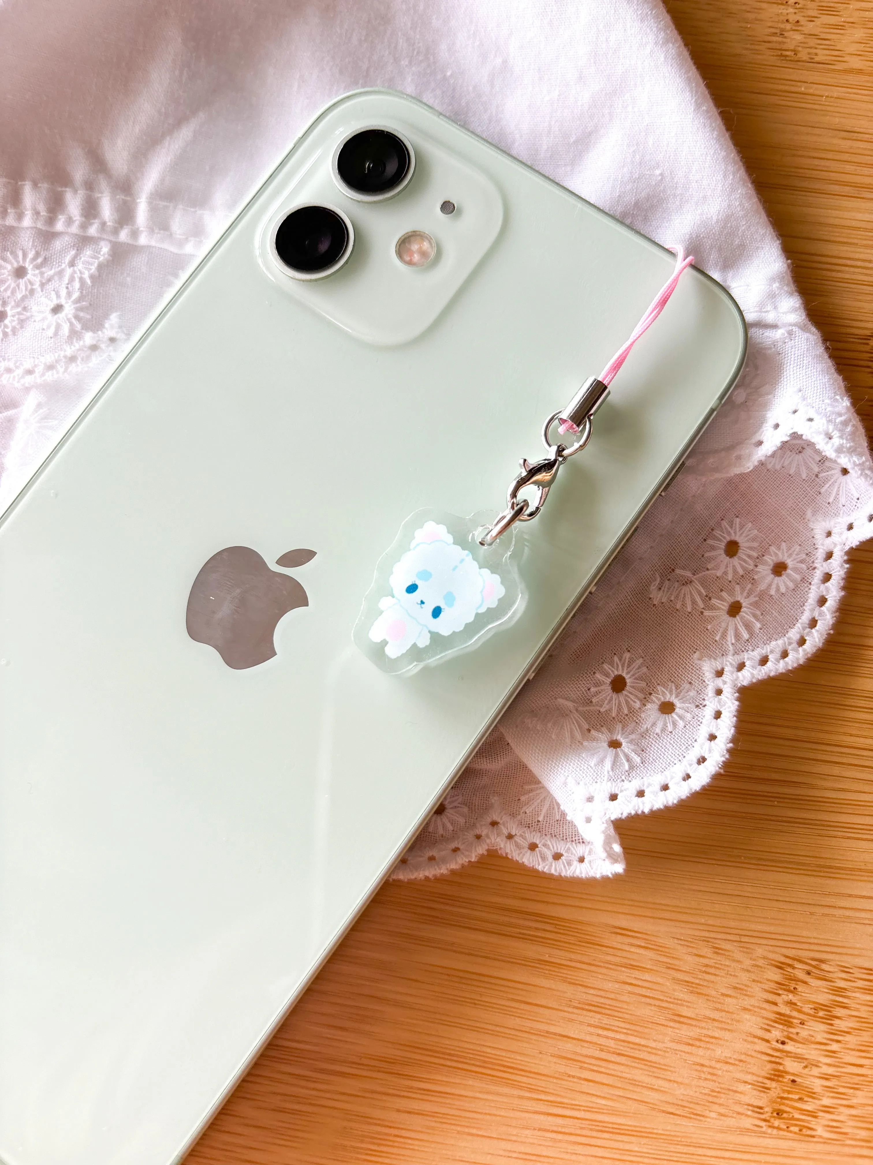 Nube the Blue Bear Phone Charm