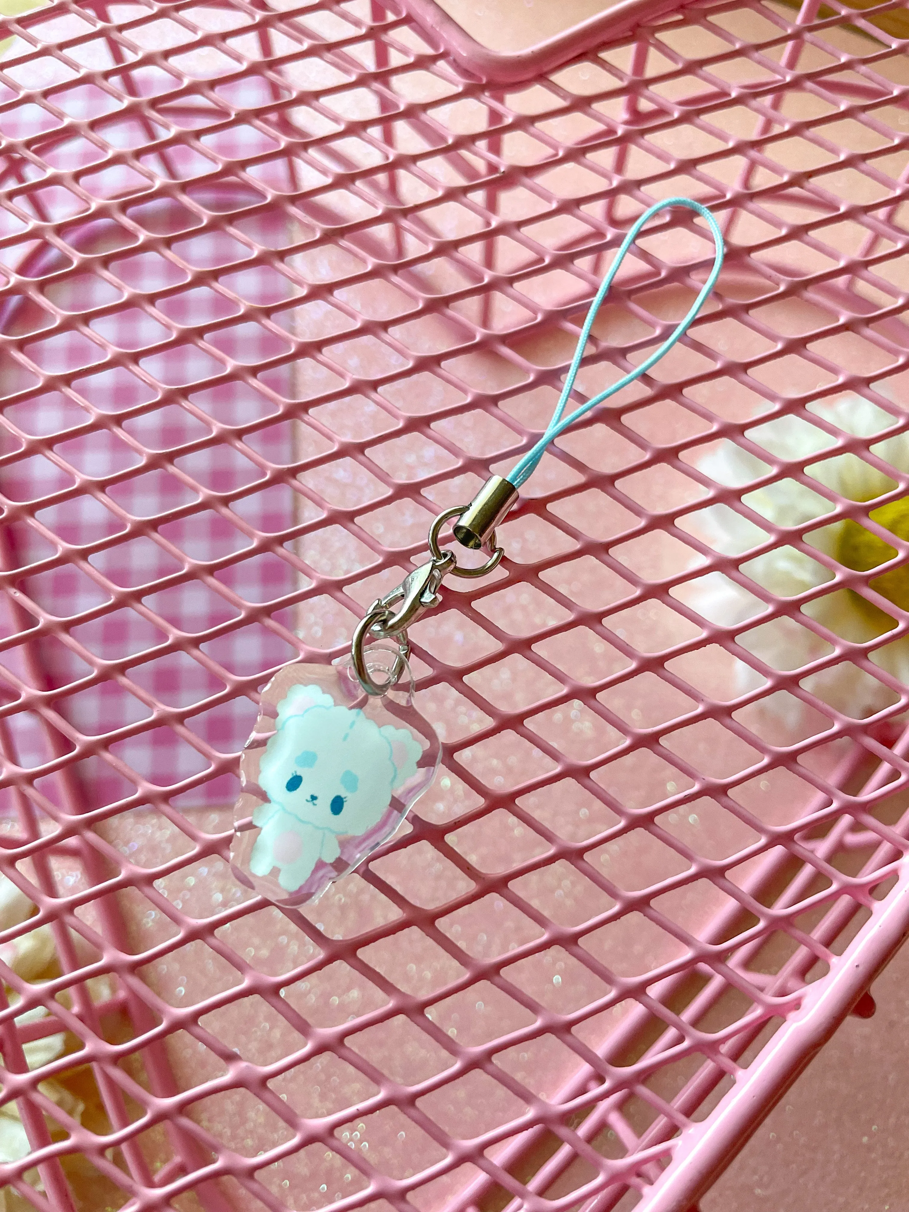 Nube the Blue Bear Phone Charm