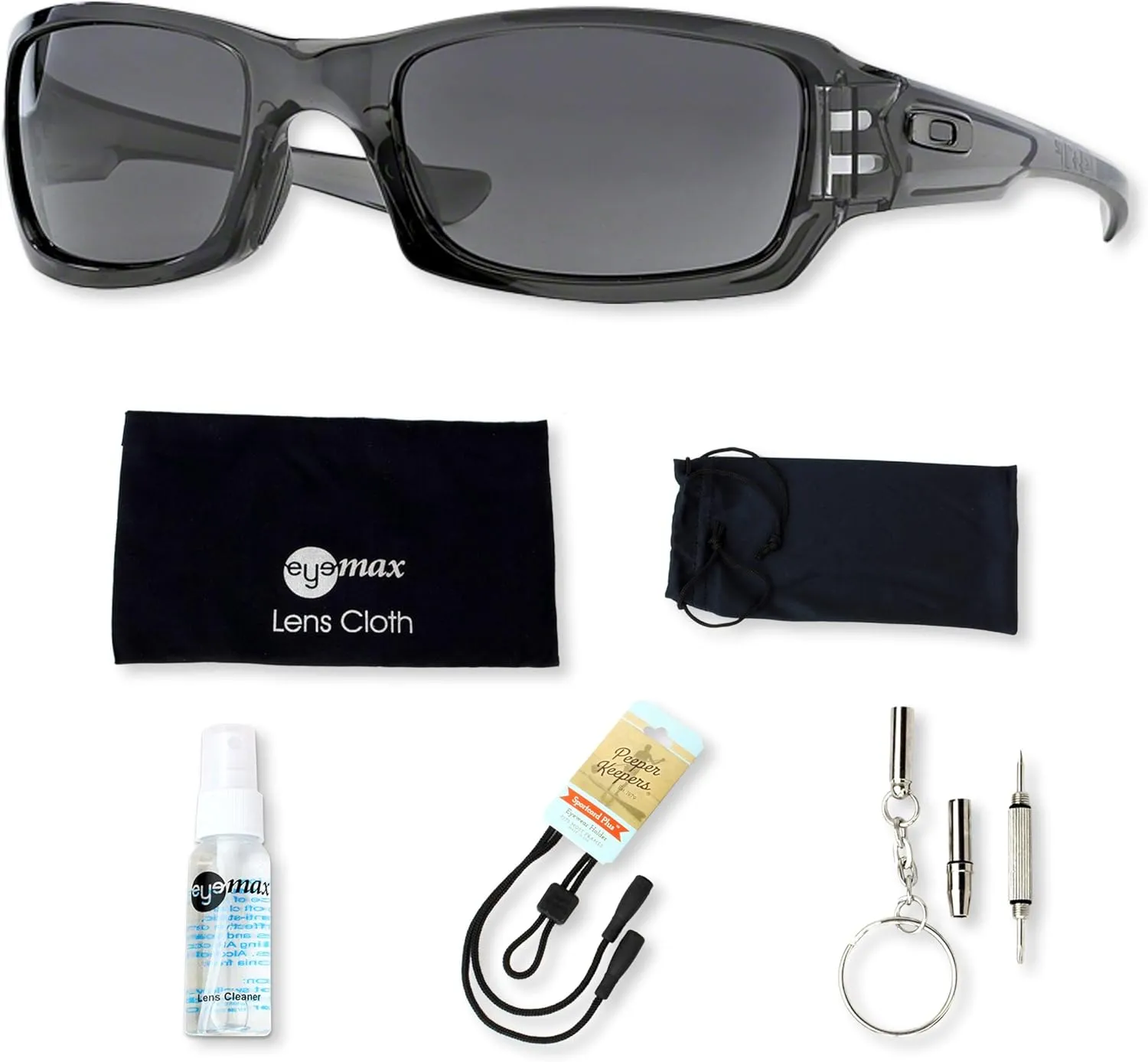 Oakley Fives Squared OO9238 Sunglasses Bundle with original case, and accessories (5 items)