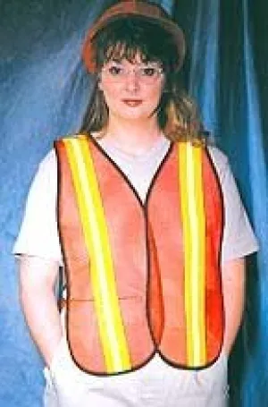 Orange Safety Vest w/Reflective Stripes