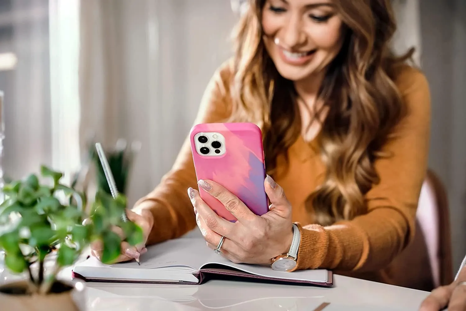 OtterBox iPhone 13 Pro Max & iPhone 12 Pro Max Symmetry Series Case - OMBRE SPRAY, ultra-sleek, wireless charging compatible, raised edges protect camera & screen