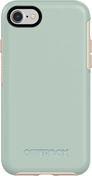 OtterBox Symmetry Series Case for iPhone SE (3rd and 2nd gen) and iPhone 8/7 - Retail Packaging - Muted Waters (SURF Spray/Silver Lining)
