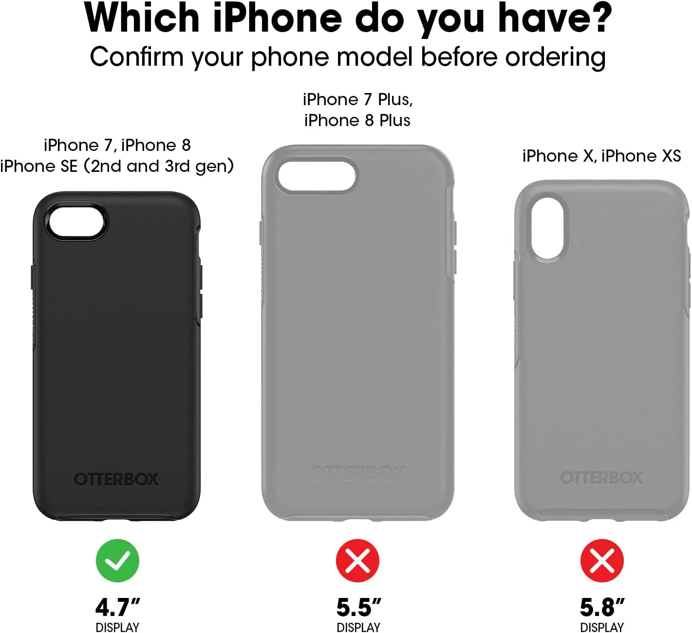 OtterBox Symmetry Series Case for iPhone SE (3rd and 2nd gen) and iPhone 8/7 - Retail Packaging - Muted Waters (SURF Spray/Silver Lining)