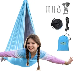 OUTREE Double Layer Therapy Swing with 360 Swivel Hanger, Healing & Relaxing Cuddle Swing for Kids and Adults with Autism, ADHD, Sensory Processing Disorder