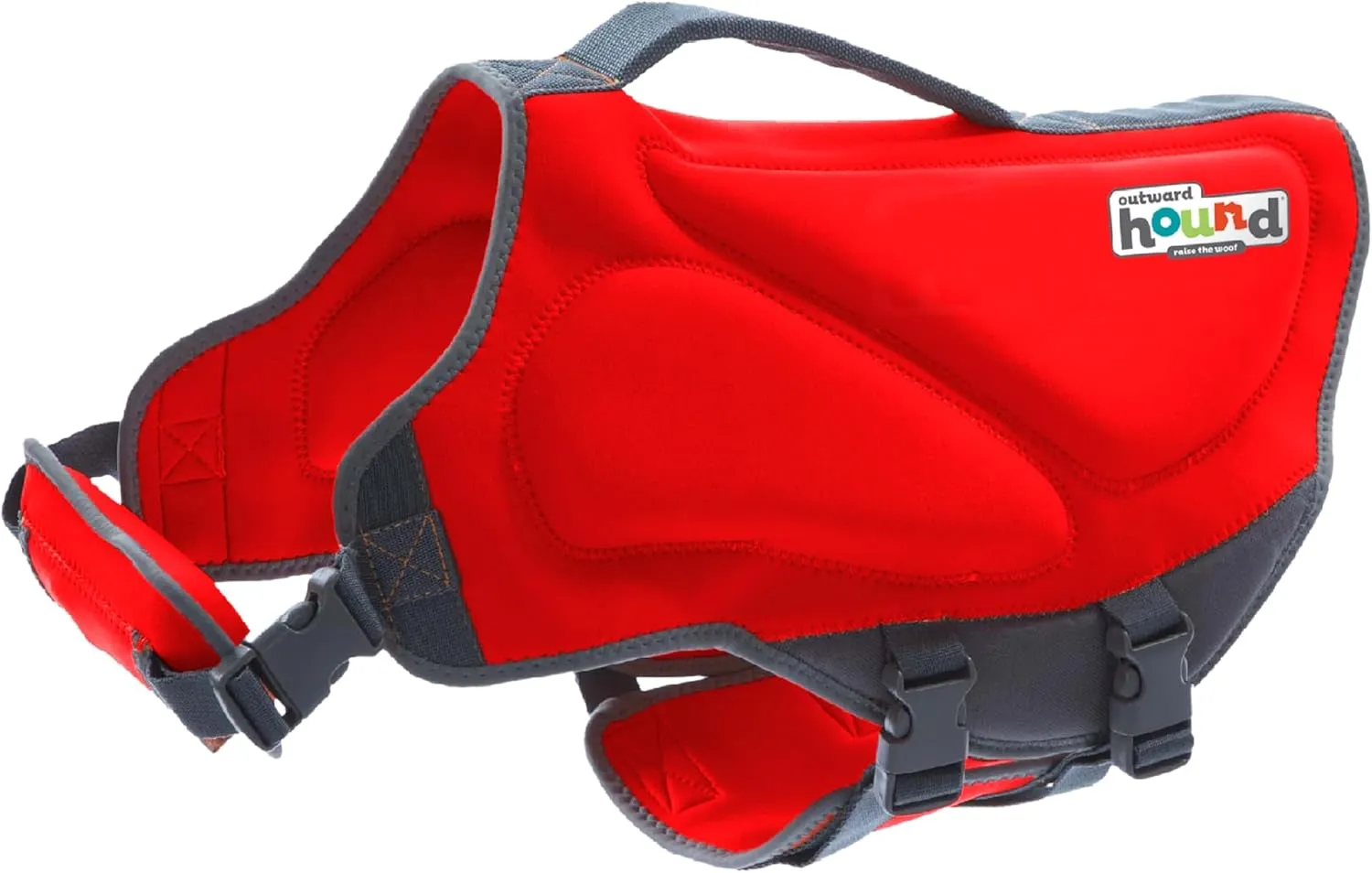 Outward Hound Dawson Swim Dog Life Jacket, High-Performance Neoprene Dog Life Vest for Swimming, Boating, and Water Safety, Small, Red