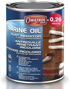 OWATROL Marine Oil Metal Rust Inhibitor & Paint Conditioner - Deep Penetrating Rust Inhibitor for Metal Boats, Improves Paint Flow, Prevents Peeling, Safe on Hulls, Tanks