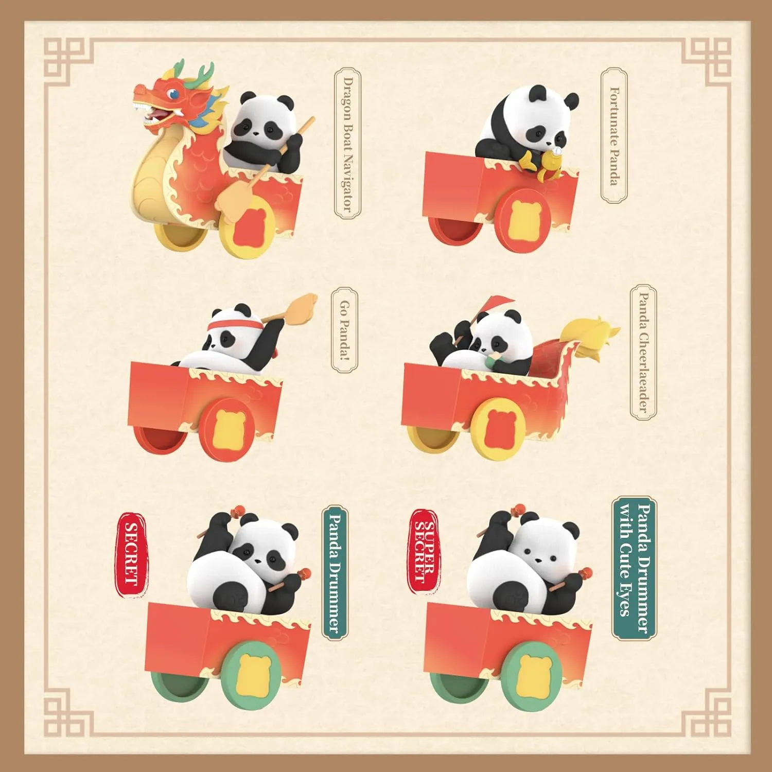 Panda Roll Dragon Boat Racing Blind Box