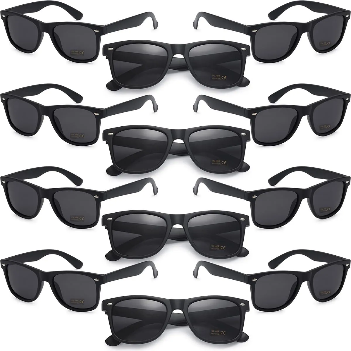 Party Sunglasses Bulk - Adult Retro Plastic Pack of 12 Vintage Sunglasses for Men Women - Party Favors