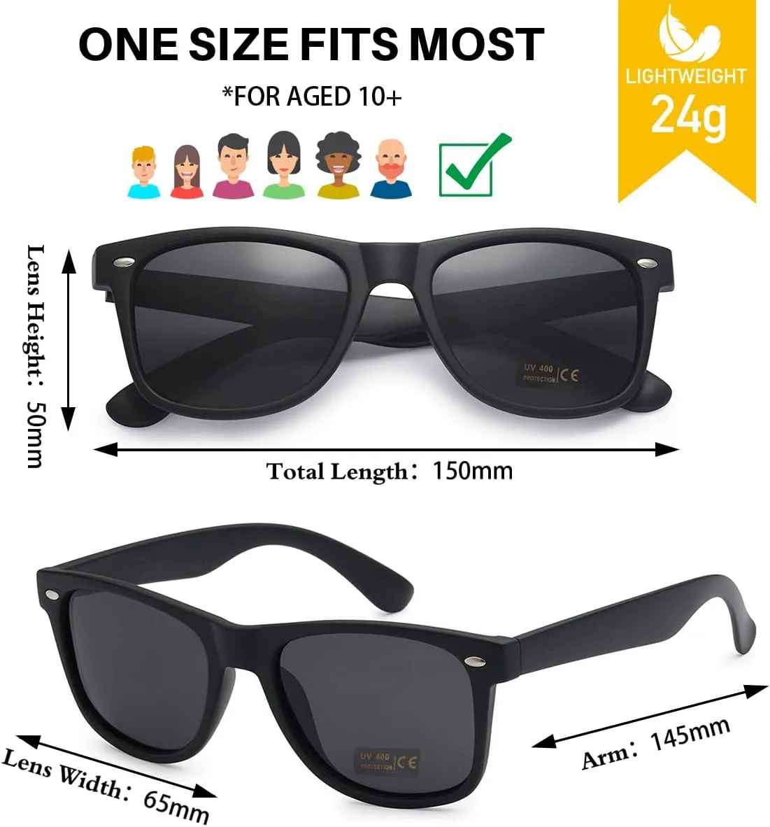 Party Sunglasses Bulk - Adult Retro Plastic Pack of 12 Vintage Sunglasses for Men Women - Party Favors