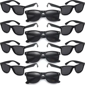 Party Sunglasses Bulk - Adult Retro Plastic Pack of 12 Vintage Sunglasses for Men Women - Party Favors