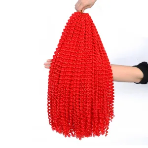 Passion Twist Hair 18 Inch 6 Packs Water Wave Crochet Hair for Passion Twists Long Bohemian Braiding Protective Style Hair Extensions, Tangle Free, No odor, Skin Friendly (18 Inch 6 Packs, Red#)