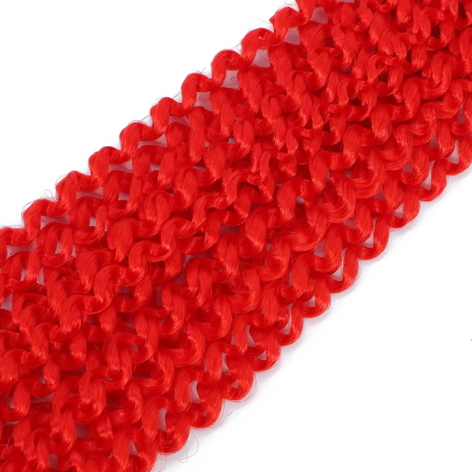 Passion Twist Hair 18 Inch 6 Packs Water Wave Crochet Hair for Passion Twists Long Bohemian Braiding Protective Style Hair Extensions, Tangle Free, No odor, Skin Friendly (18 Inch 6 Packs, Red#)