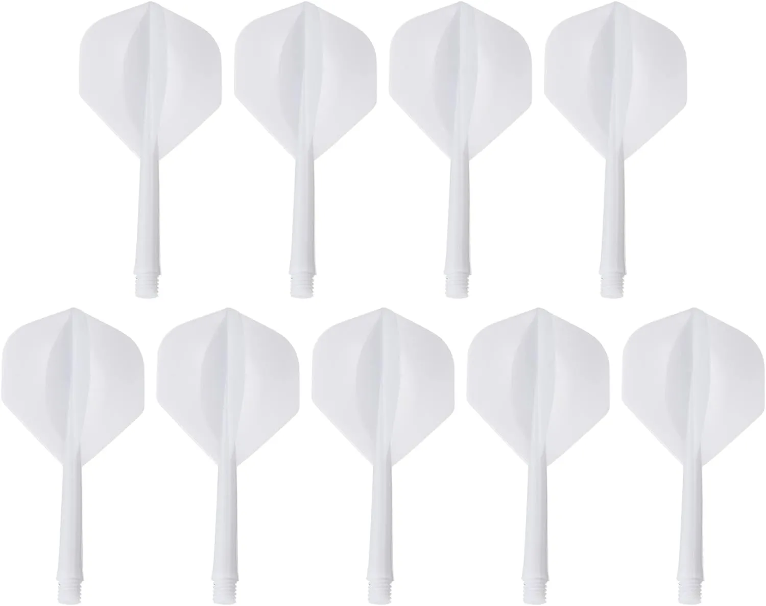 PATIKIL Integrated Dart Shaft & Flights, 9 Pack Durable Plastic Dart Flight Set, White