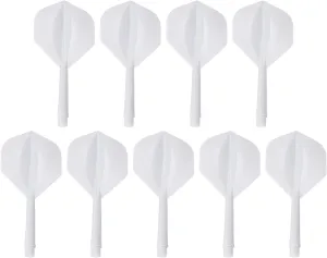 PATIKIL Integrated Dart Shaft & Flights, 9 Pack Durable Plastic Dart Flight Set, White