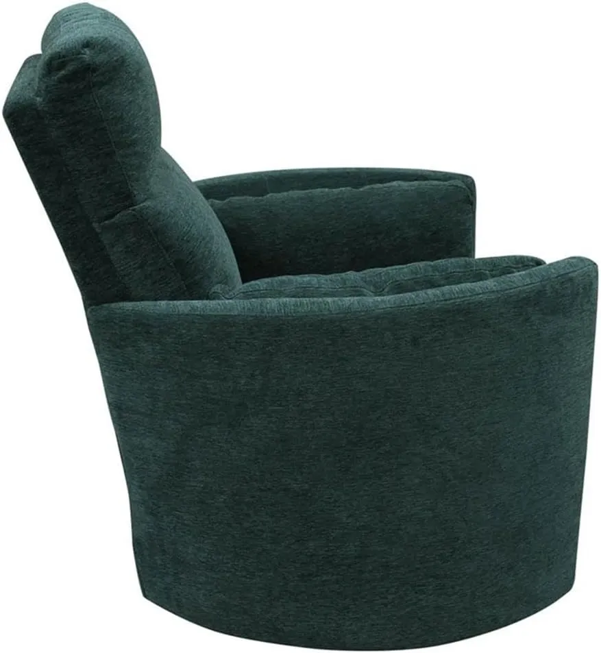 Pemberly Row Polyester Power Swivel Glider Recliner in Peacock Blue