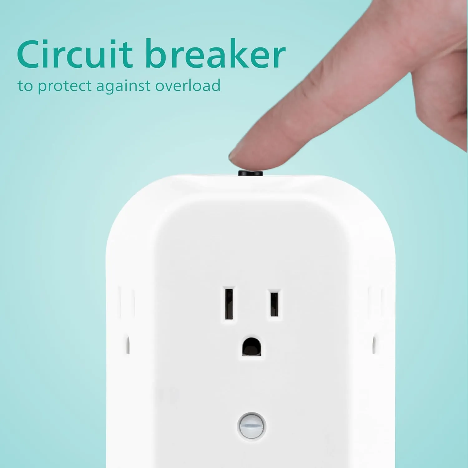 Philips 6-Outlet Extender, 2 Pack, Grounded Wall Tap, Reset Button, Circuit Breaker, Adapter Spaced Outlets, 3-Prong, Quick and Easy Install, Cruise Essentials, ETL Listed, White, SPS1462WA/37