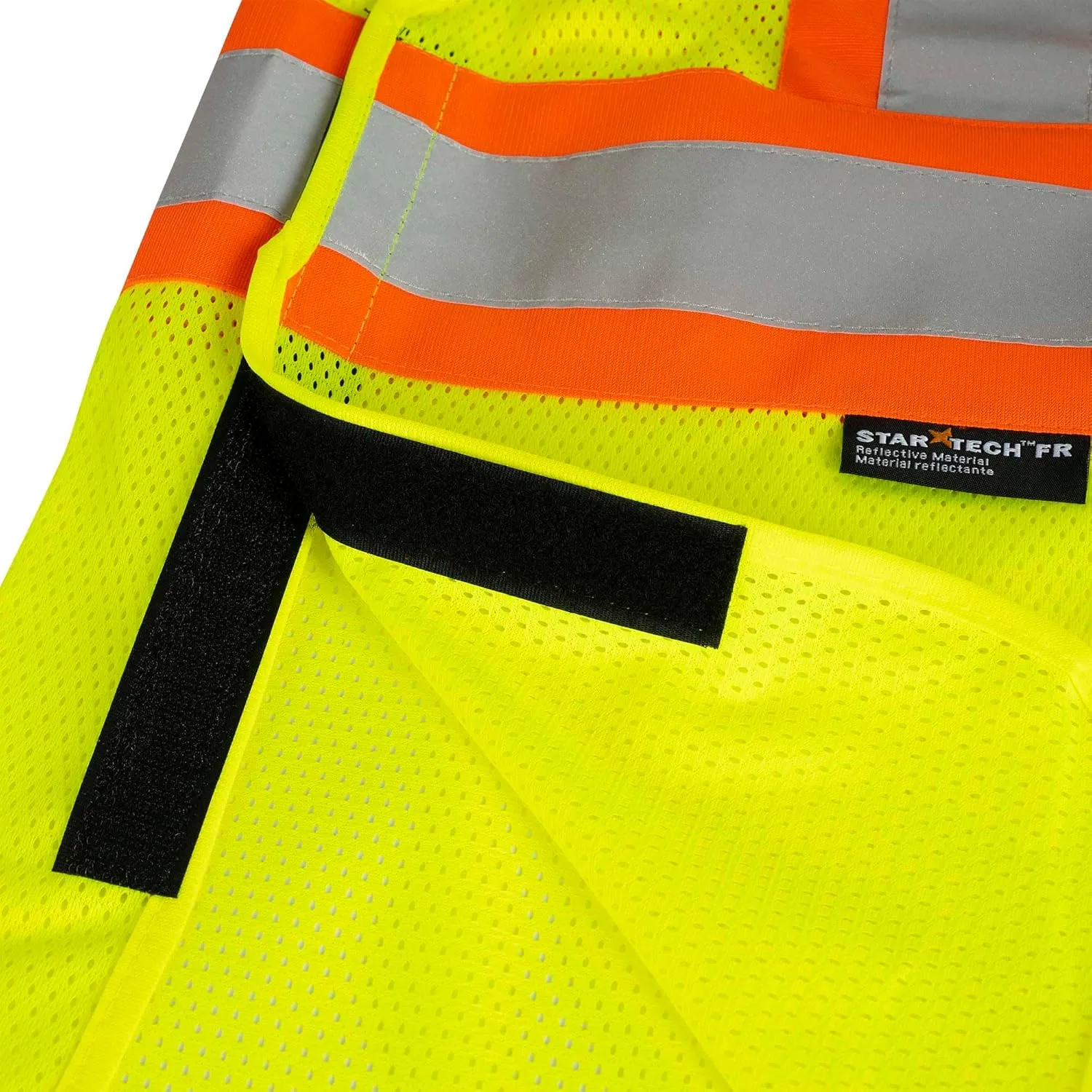 Pioneer Hi Vis Flame Resistant Vest For Men and Women - Self-Extinguishing FR Mesh - Reflective Tape - Class 2