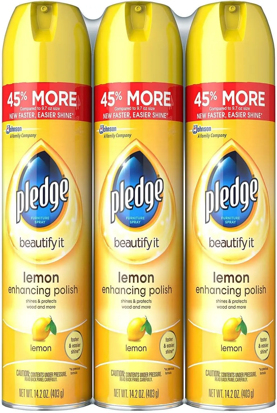 Pledge Furniture Spray, Lemon (14.2oz, 3pk.)