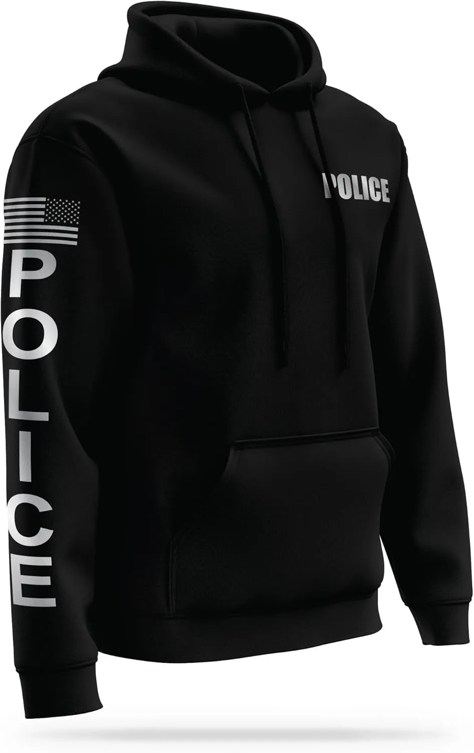 POLICE Reflective Performance Hoodie | High Visibility Safety Apparel | 100% Polyester for Odor Free Quick Dry Comfort.