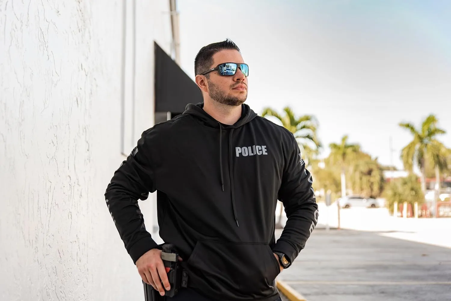 POLICE Reflective Performance Hoodie | High Visibility Safety Apparel | 100% Polyester for Odor Free Quick Dry Comfort.