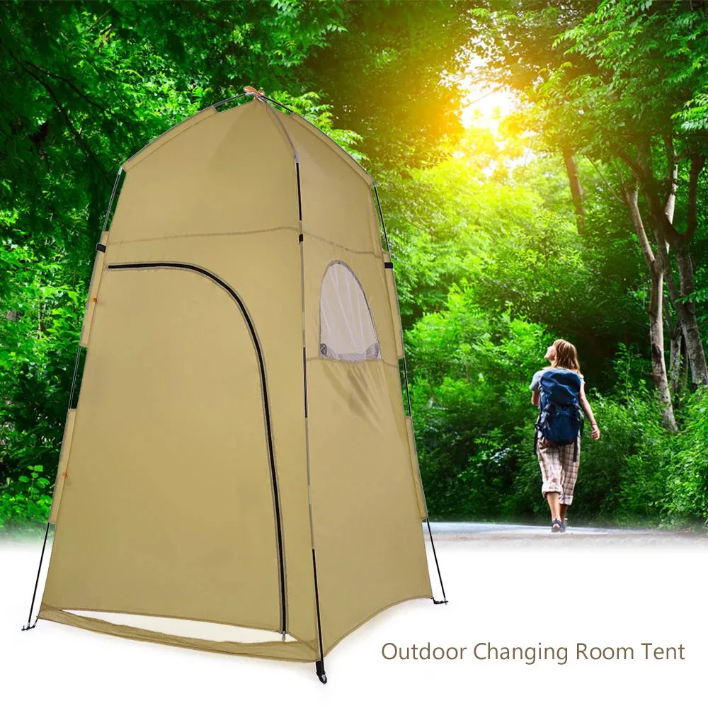 Portable Outdoor Shower Bath Changing Fitting Room Tent - Beach Camping Privacy Toilet Pop-Up Tent Ultralight 2023