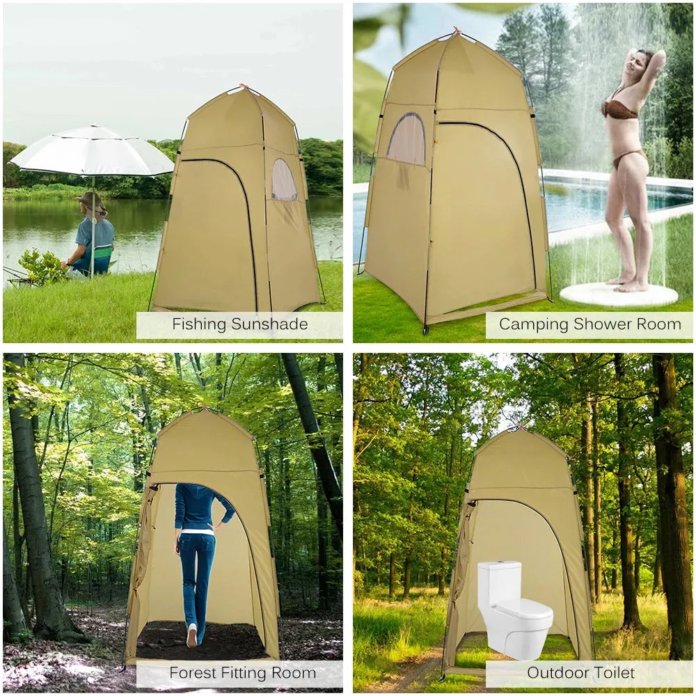Portable Outdoor Shower Bath Changing Fitting Room Tent - Beach Camping Privacy Toilet Pop-Up Tent Ultralight 2023