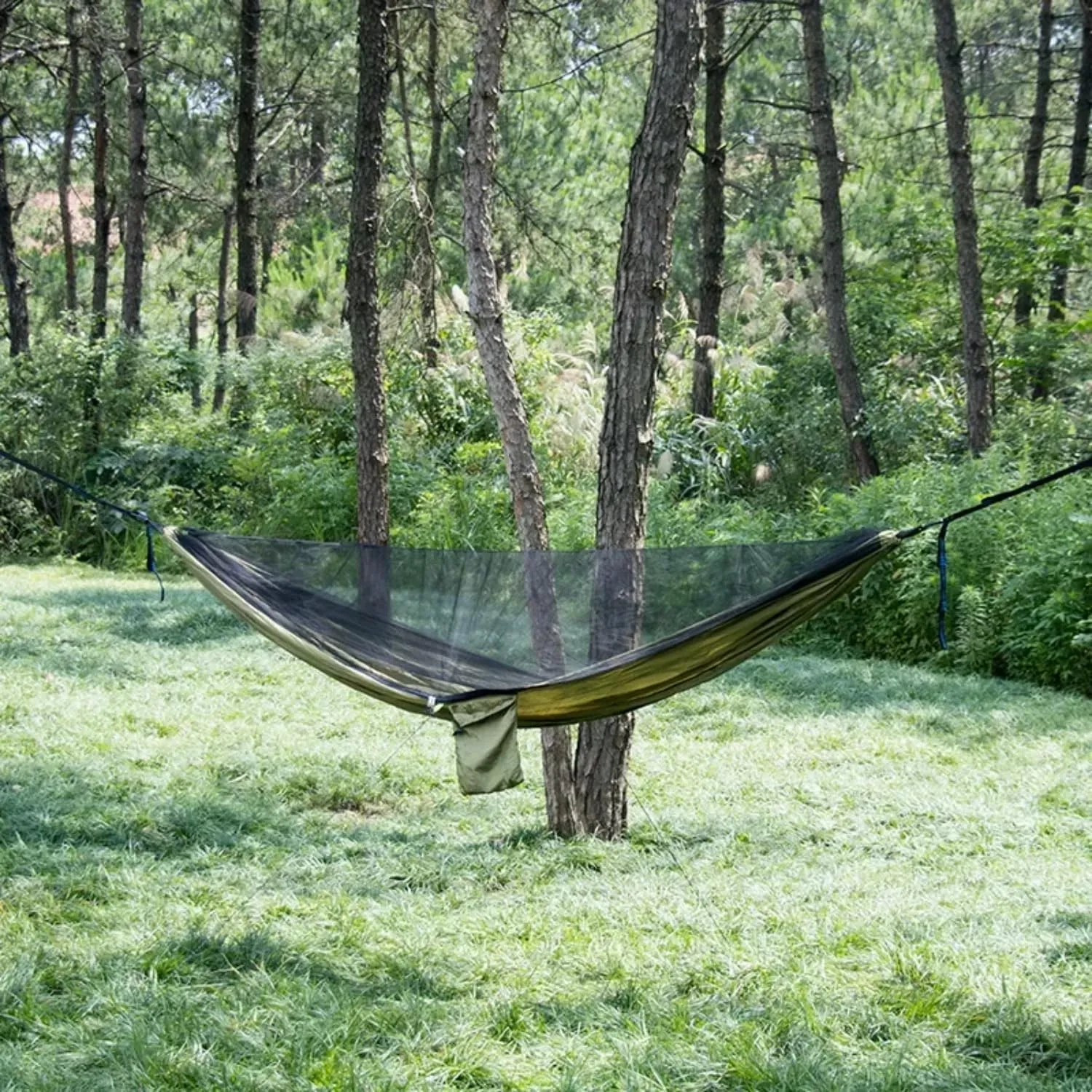 Portable Quick Set Mosquito Net Camping Hammock Outdoor Hanging Bed Sleeping Swing