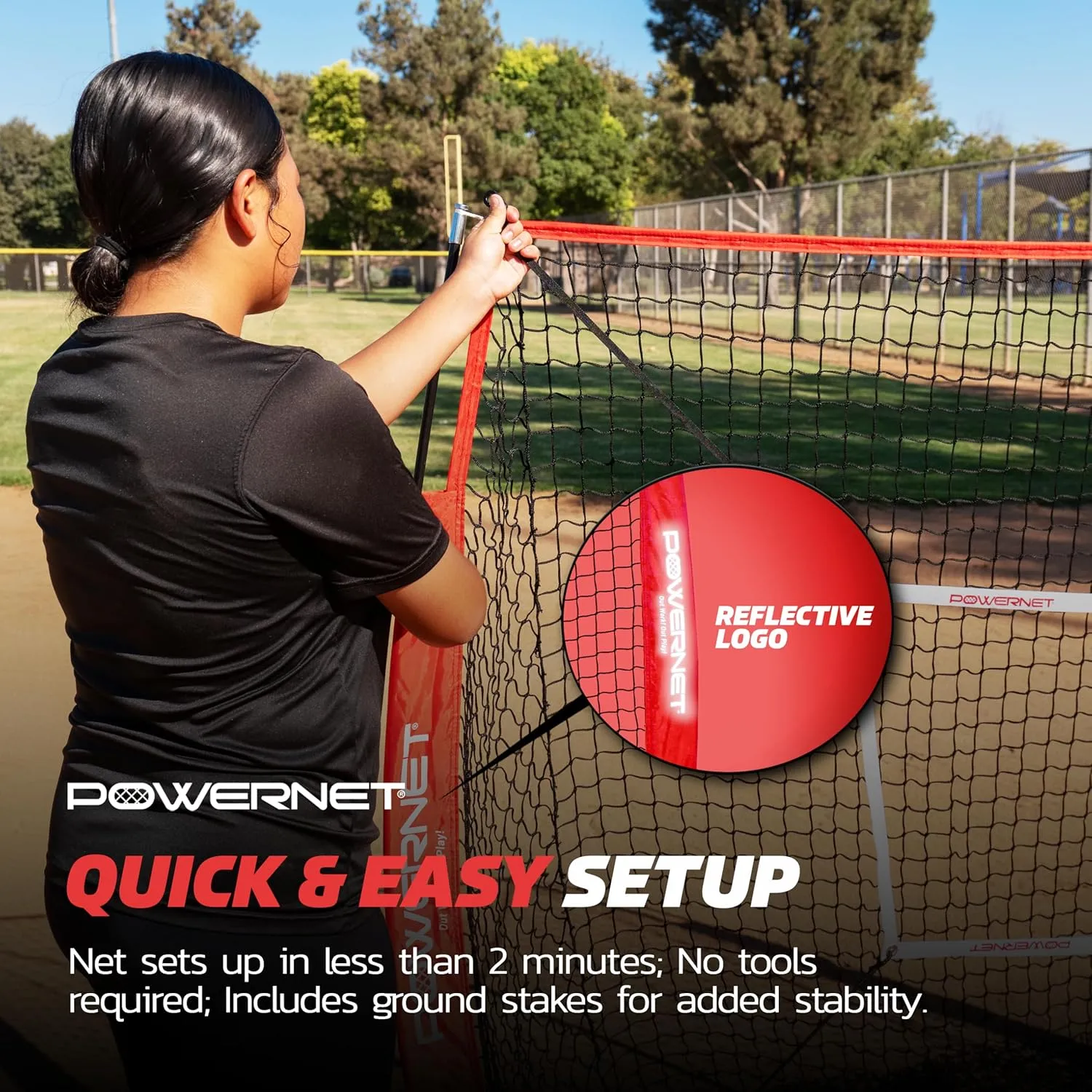 PowerNet Baseball Net Bundle, 5x5 Travel Net With Softball Accessories for Hitting, Pitching, Training Equipment, Weighted Ball, Tee