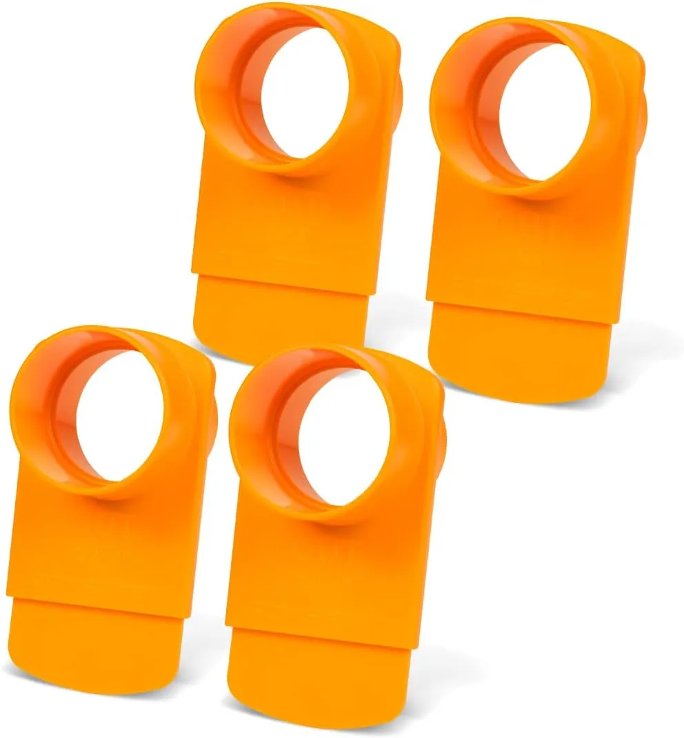 POWERTEC 70294-P4 2-1/2" Integrated Blast Gate Clog Resistant, Anti Gap Tapered ABS Plastic Fitting for Dust Collection Systems – 4 Pack