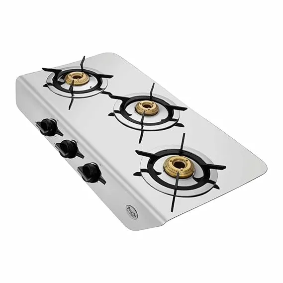 Preethi Stylo Steel 3 Burner Gas Stove