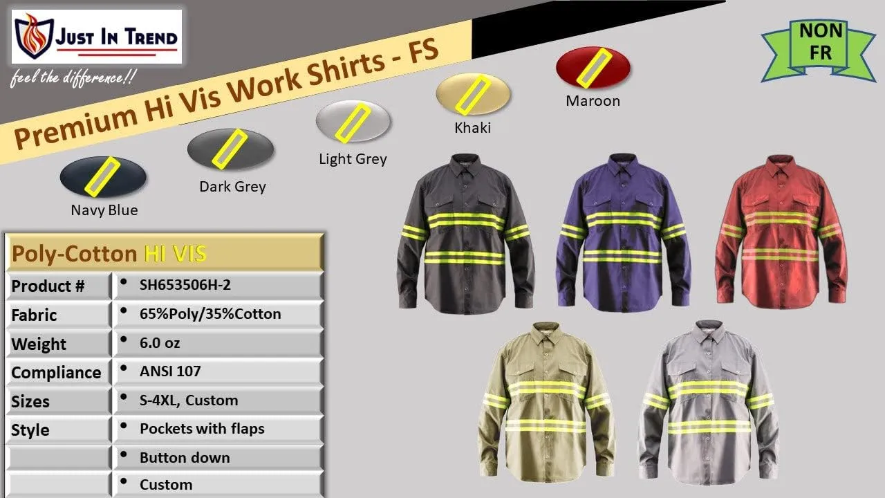 Premium High Visibility Safety Shirt - Full Sleeve