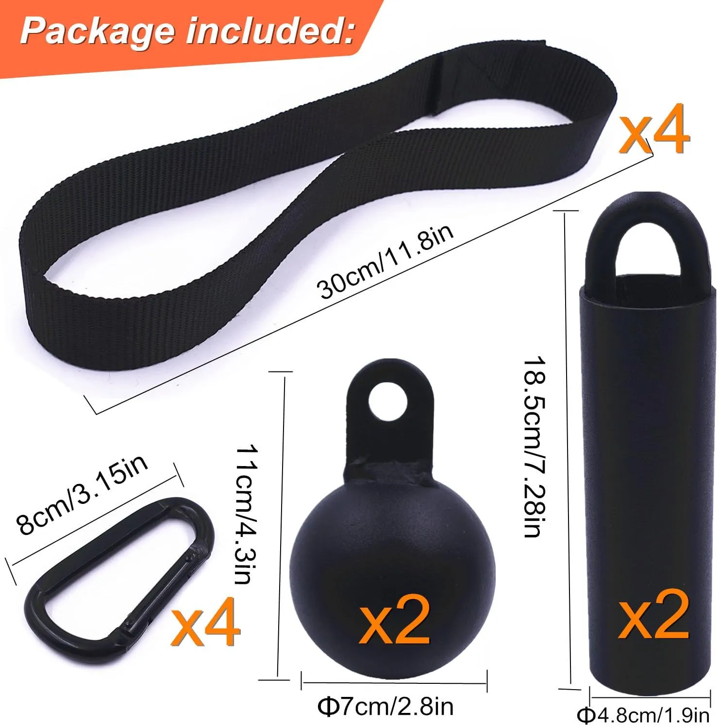 Pull Up Grips Set with Hanging Straps and Strong Carabiner, Finger Strengthener，Forearm, Biceps, Ninja Warrior, Back Muscles Training