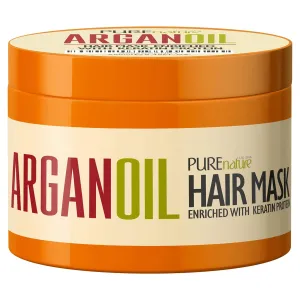 PURE NATURE Moroccan Argan Oil Hair Mask and Moroccan Argan Oil Heat Protectant Spray for Hair with Keratin and Moroccan Argan Oil Shampoo and Conditioner Set