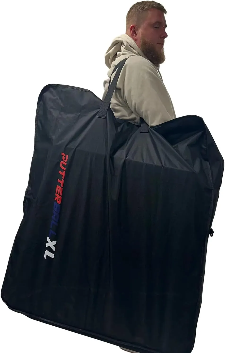 PutterBall XL Portable Putting Green Travel Carrying Bag – Durable Polyester Nylon Case with Shoulder Strap – Extra Large Travel Golf Bag for Putting Mat Balls and Putters Storage and Transport