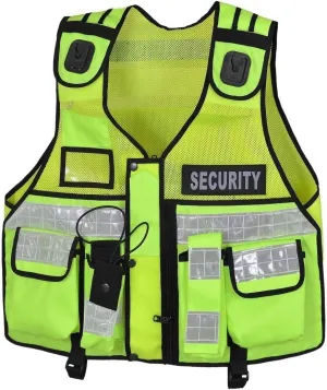 RAC3 High Visibility Security Vest with Reflective Stripes - Ideal for Safety and Identification