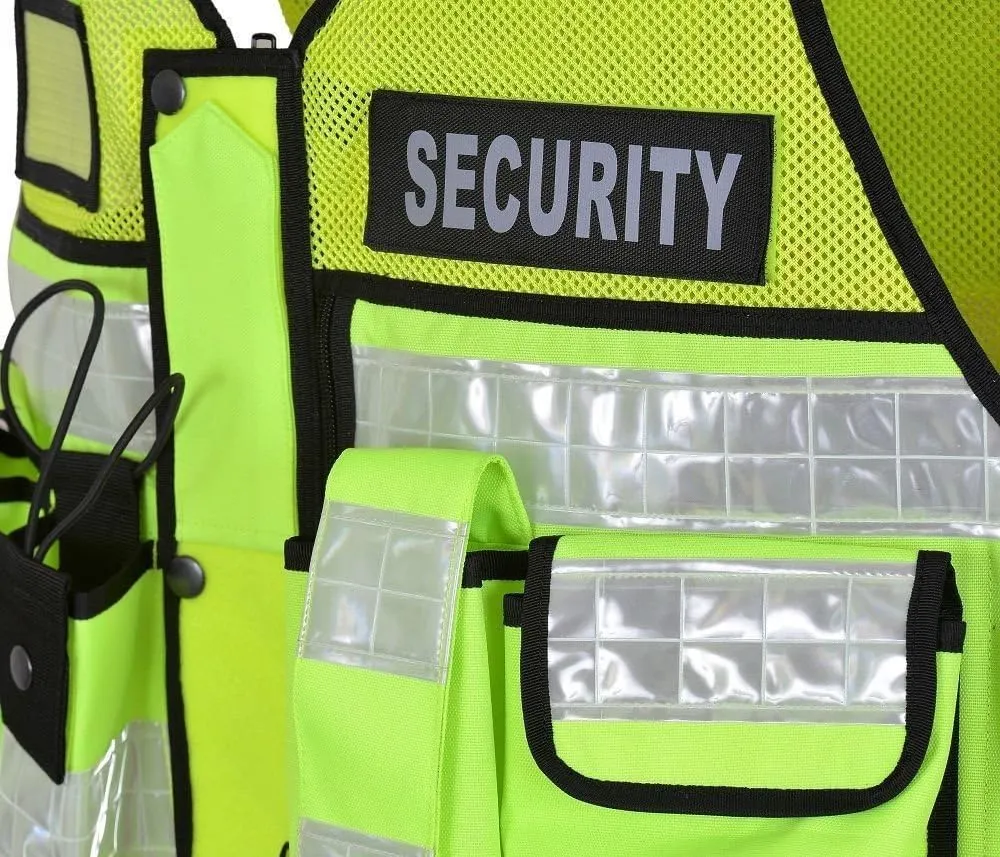 RAC3 High Visibility Security Vest with Reflective Stripes - Ideal for Safety and Identification