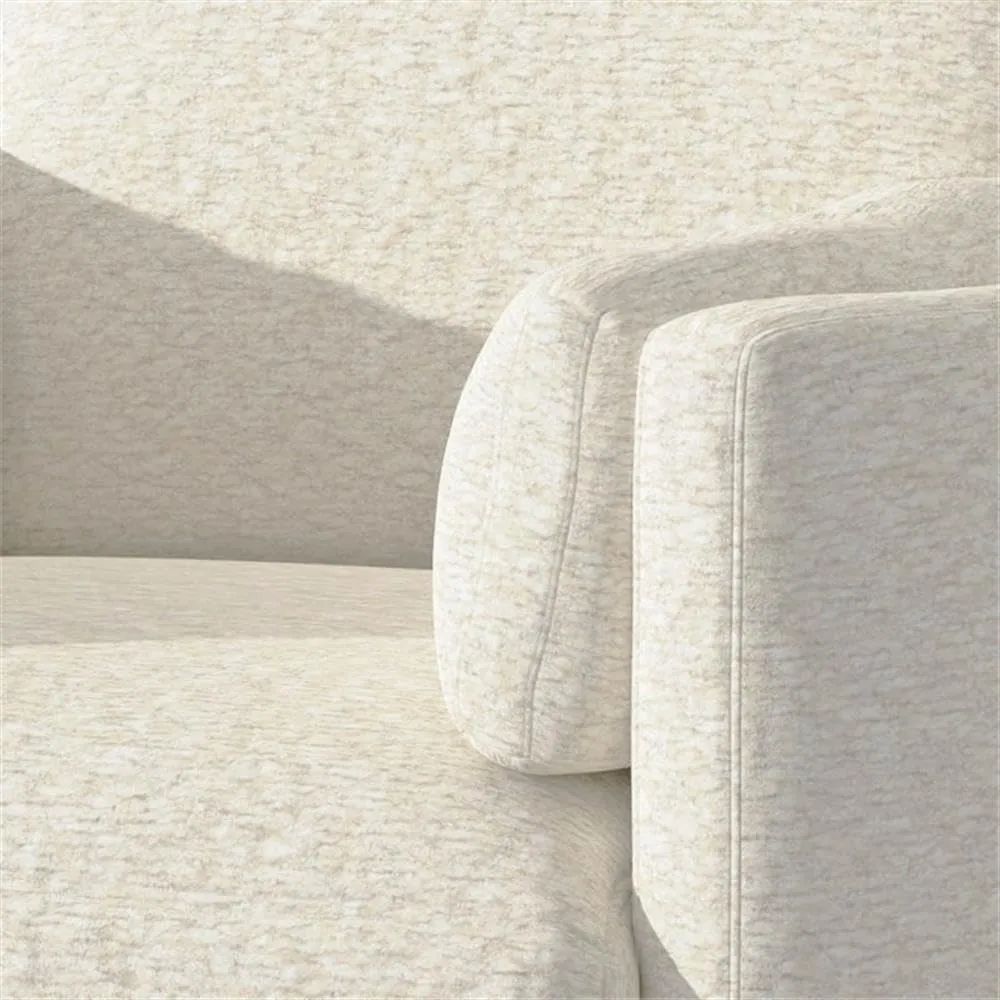 Radius Contemporary Chenille Fabric Power Swivel Glider Recliner with Luxurious Foam, USB Charger, Chaise-Style Footrest, 240-Degree Swivel, in Revel Oyster/White Finish